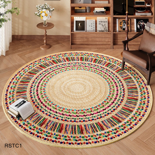 High Quality Ethnic Style Round Carpet