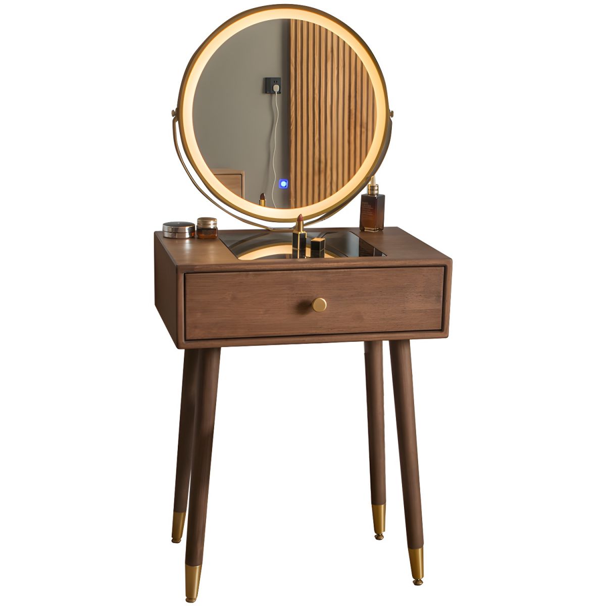 Dressing Table with Stool and LED Touch screen Light