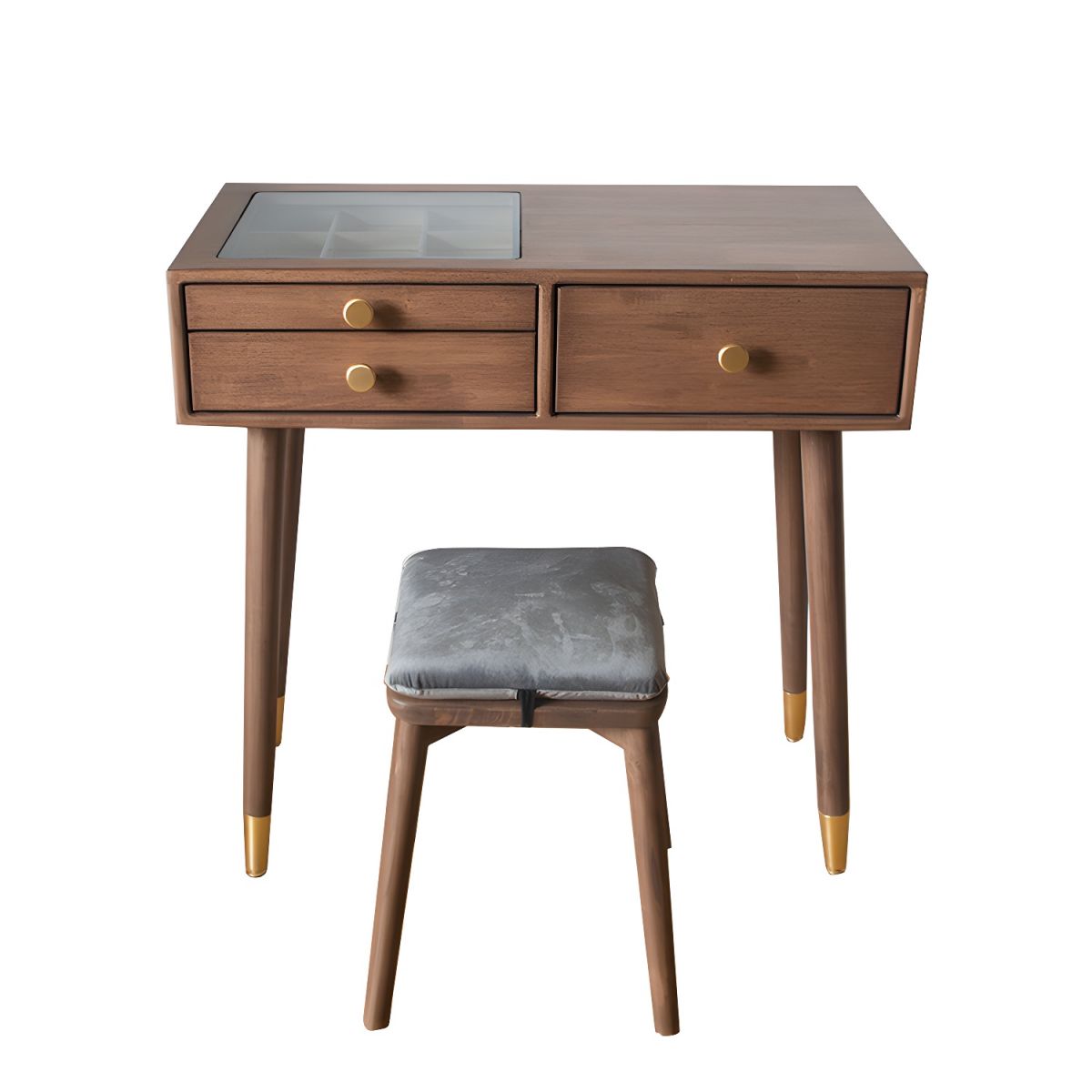 Dressing Table with Stool and LED Touch screen Light