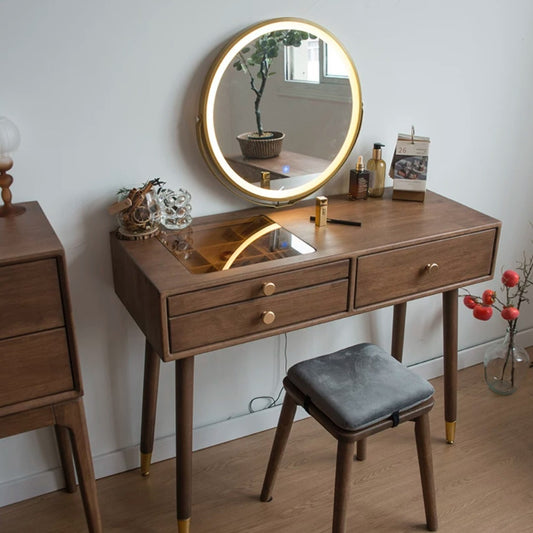 Dressing Table with Stool and LED Touch screen Light