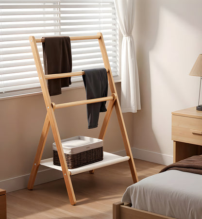 Solid Wood Clothes Rack