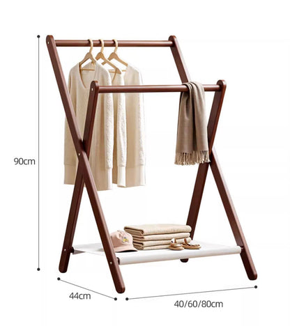 Solid Wood Clothes Rack