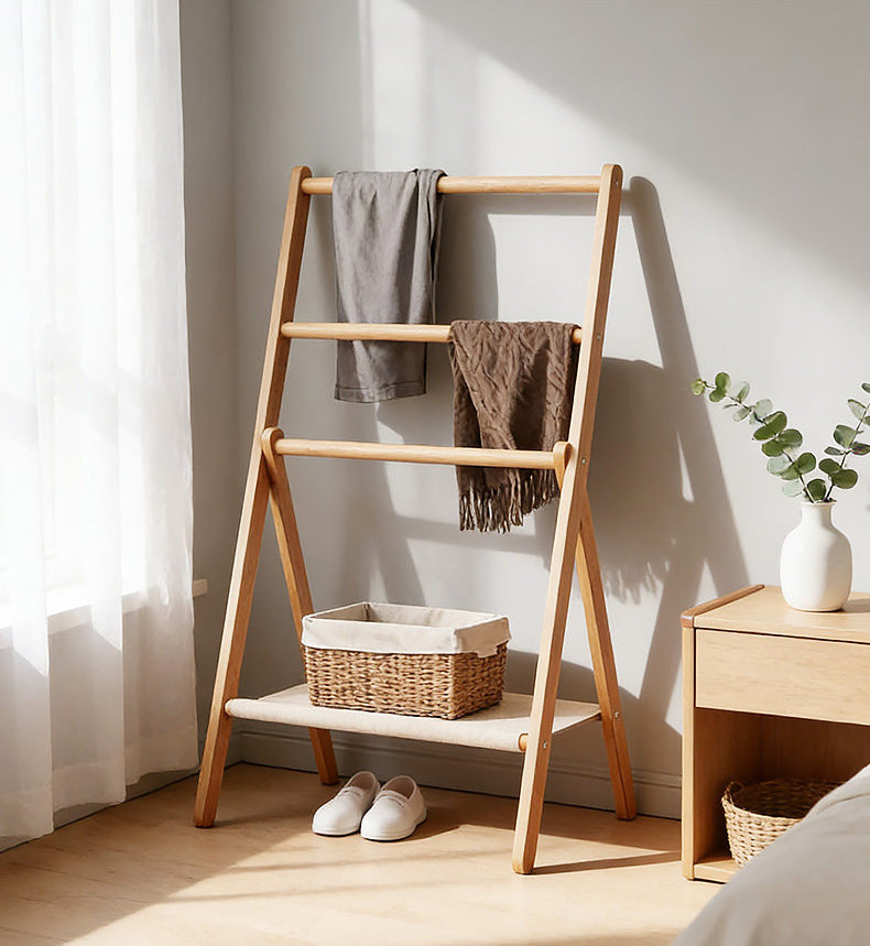Solid Wood Clothes Rack