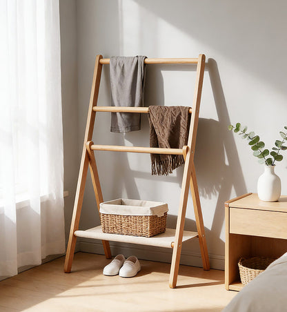Solid Wood Clothes Rack