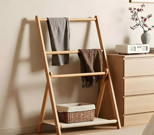 Solid Wood Clothes Rack