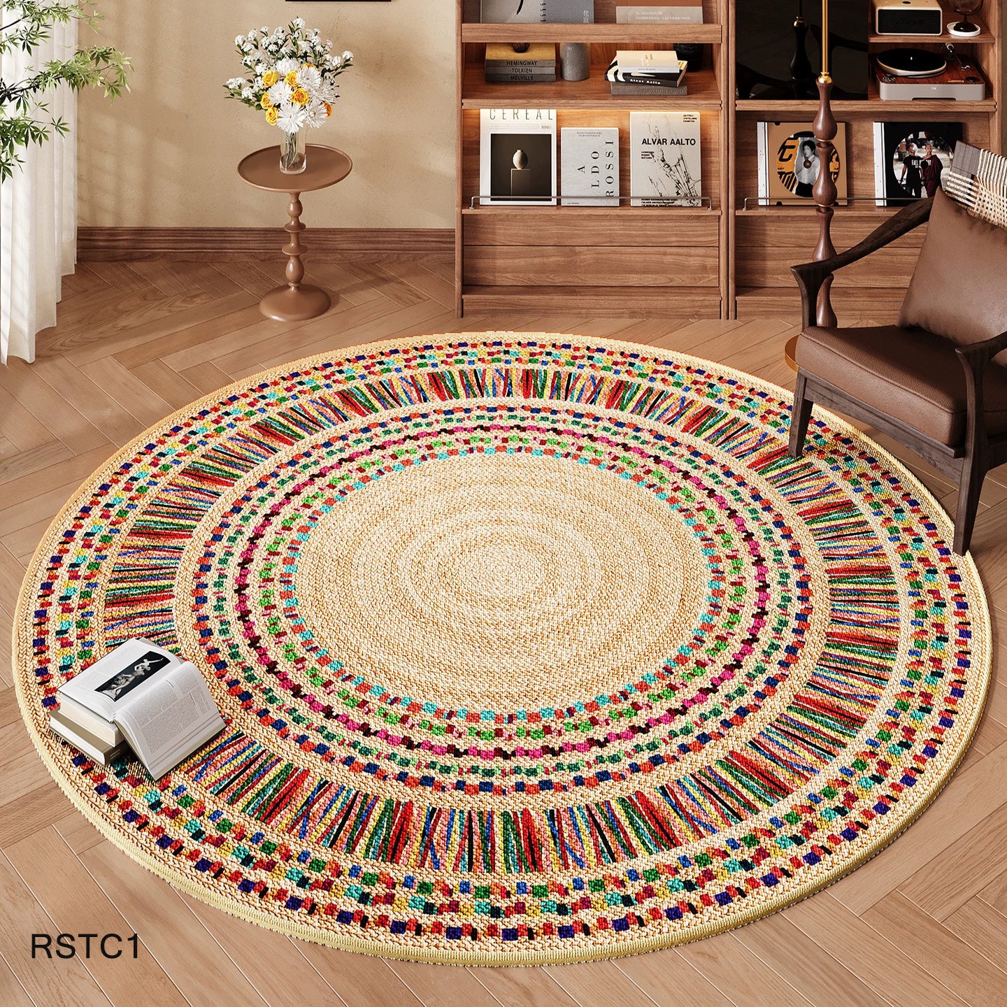 High Quality Ethnic Style Round Carpet