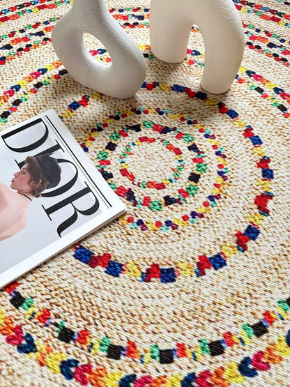 High Quality Ethnic Style Round Carpet