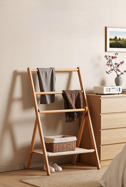 Solid Wood Clothes Rack