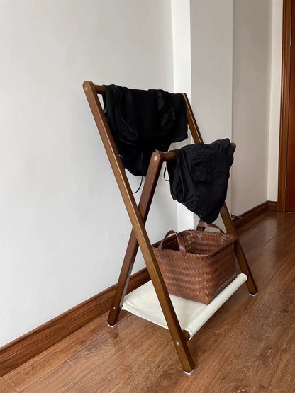 Solid Wood Clothes Rack