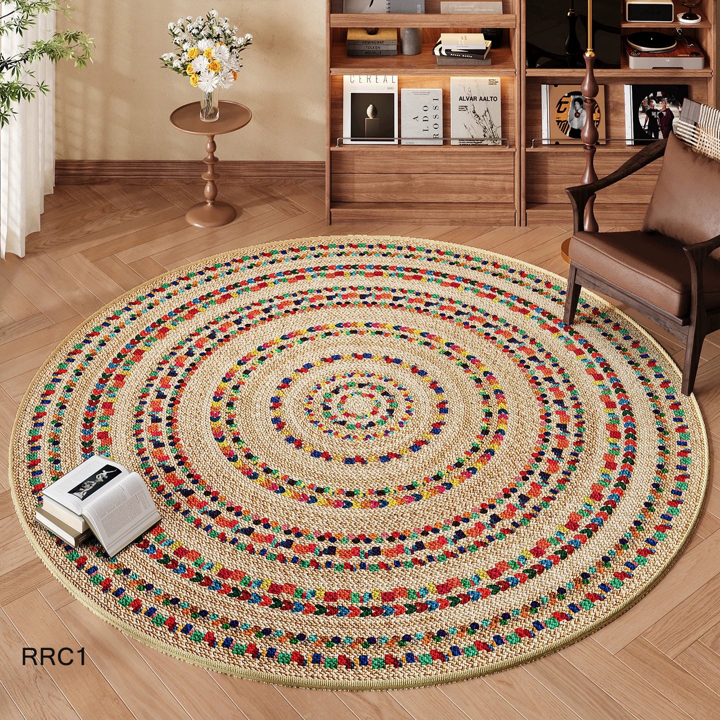 High Quality Ethnic Style Round Carpet
