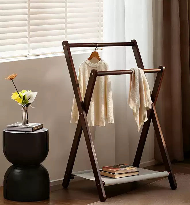 Solid Wood Clothes Rack