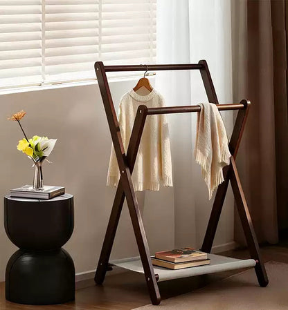 Solid Wood Clothes Rack