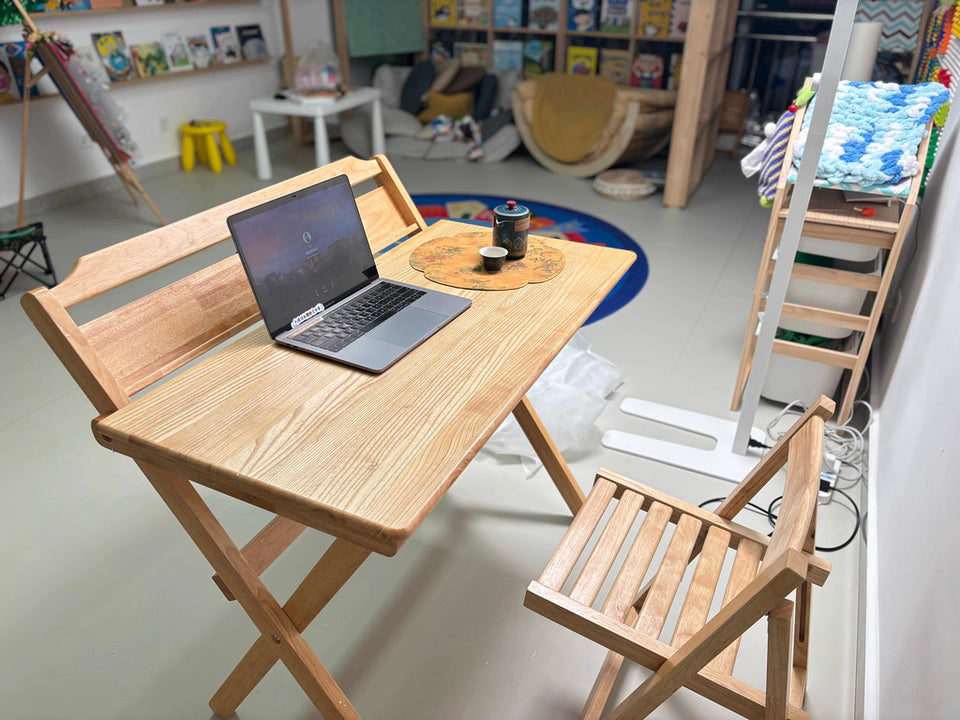 Solid Wood Foldable Desk