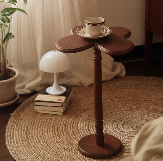 French Retro Style Leaf Clover Side Table