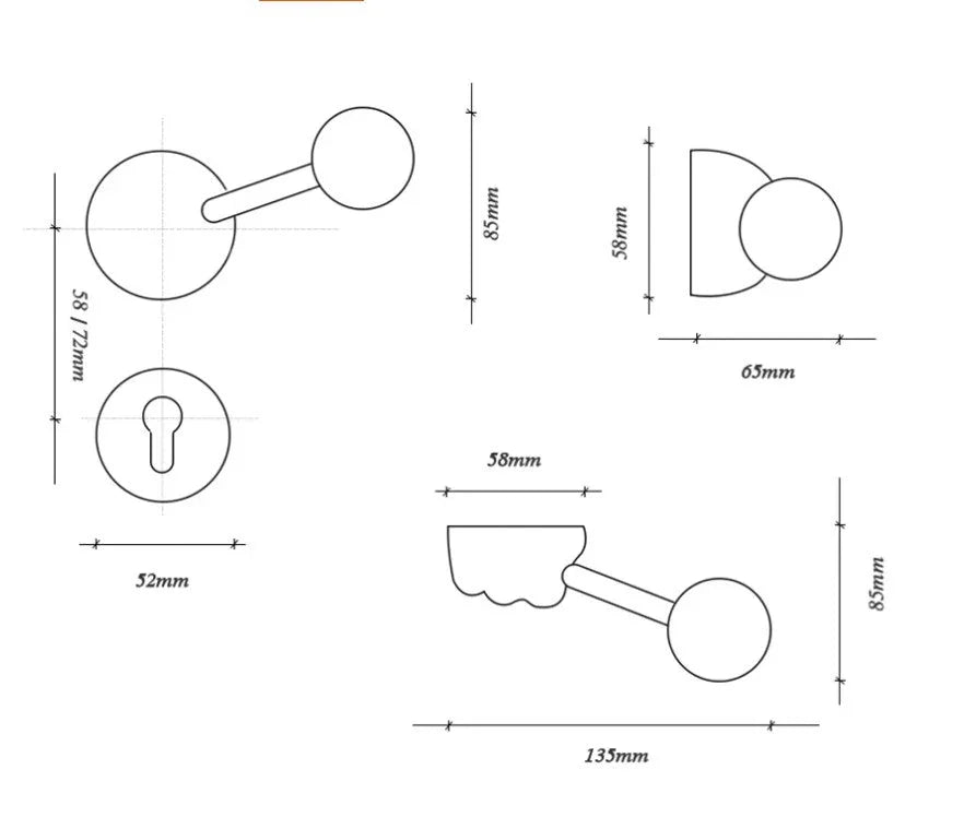 Indoor Door Handle Lockset - Monte Carol House Furniture and Interior Decoration