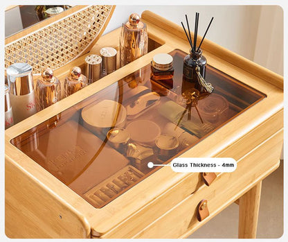 Vanity Dressing Table Set with Adjustable Mirror